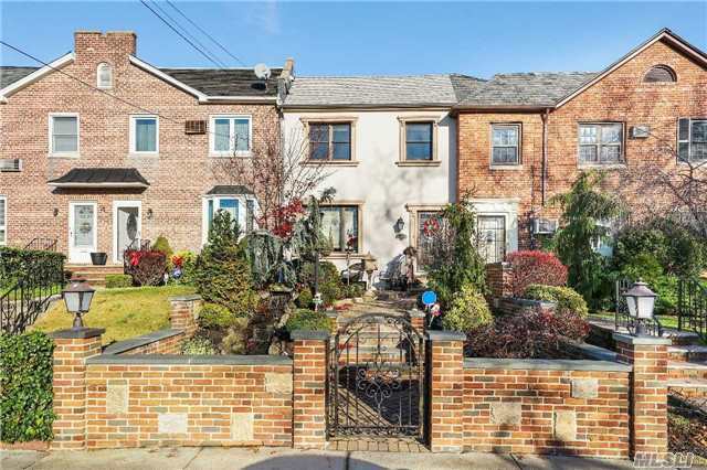 Mint Condit. Brk 1 Fam. Kit W/Granite Center Island, Fdr W/ Sliders To A Lrg Terrace W/ Wrought Iron Stairs To Yard W/ Brick Pavers & Above Ground 12&rsquo; Round Pool. Lovely Front Yrd W/ Brick Paver Walkway, Waterfall Fountain Water Feature & Lawn. Central Ac On 2nd Fl And Split Level Ac On 1st Fl & Bsmt. Video Sec System, Bose Surround System, Anderson Windows, & More.
