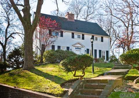 Rare Offering:Stately Custom-Built Colonial On Nearly A Acre Of Prime Land Atop The Hill' In Farmingdale Village (Lenox Hill)Room For Pool,Tennis.5Min Walk To Lirr,Village,Bethpage Park And Golf.3Br 2.5Bth Hw Floors,Crown Molding,2Woodburning Fps,Cedar Closets,Spacious Rooms.Owner Re-Locating, Saro Exceptional  Must See  