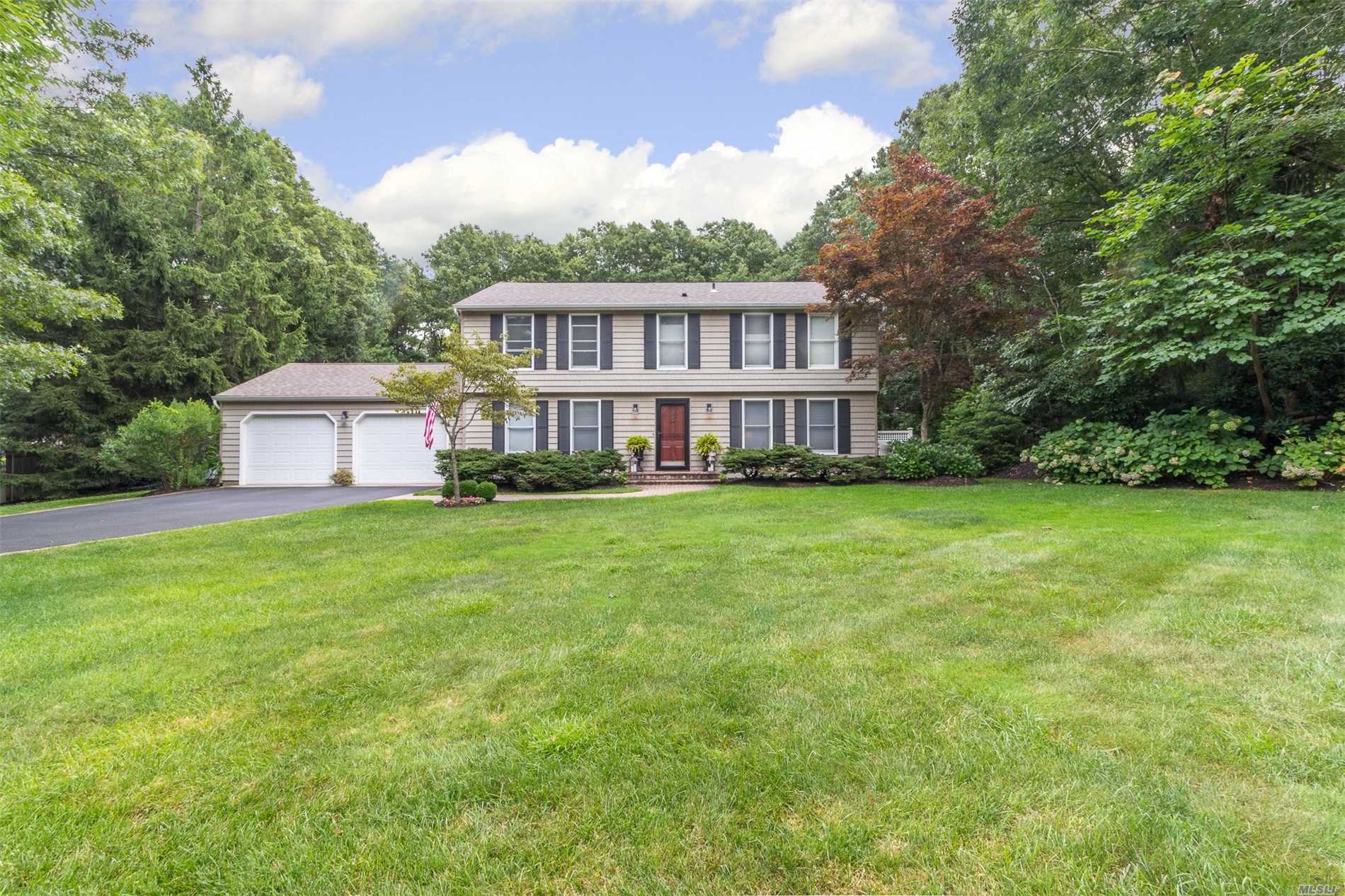 This Pristine 4 Bd/2.5Bth Colonial In The Quiet Fairways Development Boasts An Updated Kitchen W/Granite Counters &Ss Appliances That Opens To Dinette&Family Rm W/Fireplace, Wood Floors, Generously Sized Master Suite W/Full Closet, Walk In Closet&Newly Renovated Bath. Outdoors You&rsquo;ll Enjoy Entertaining On The Large Deck, Relaxing Near The Firepit, Cooling Off In The Crystal Clear Pool, Or Just Taking In The Lush Mature Grounds. Meticulously Maintained! Less Than 2 Miles To Both Lie&Sunrise Hwy.
