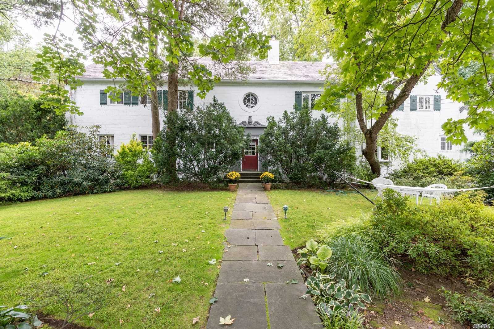 Gracious Center Hall Colonial W/Marble Entry Foyer. Large Scale Entertaining Rooms Featuring The Finest Of Old World Charm. Eat-in-Kitchen opening to Large Family Rm W/Glass Doors Openings To the Private Backyard. Laundry and Mudroom Area off the Kitchen. Master Bedroom Suite W/Full Bath. 3 Additional Bedrooms w/2 Baths. Guest Suite With sitting Room and Bath. Perfect Home For Indoor & Outdoor Entertaining And Family Living.