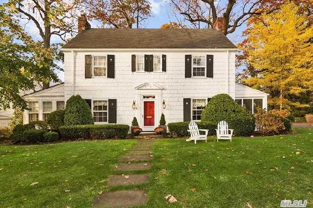 Classic Colonial Located On A Quiet Dead End Corner In The Heart Of Munsey Park With Beautiful Cook's Kitchen With Honed Granite Counters And Stainless Appliances,  Fabulous Great Room With Beamed Cathedral Ceiling, Built-Ins,  Sunroom,  Den,  Office,  New Powder Room,  New Master Bath,  Custom Millwork,  Full Basement,  3rd Floor Bonus Room. Munsey Park Elementary School