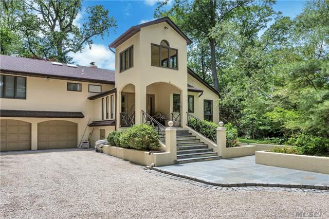 A Long Drive Leads To This Inviting Mid-Century Modern Home W/ The Perfect Layout For Easy Living, Guests Or Home Office.This Home & Location Offers A Shangri-La Setting W/ Gorgeous 2+ Acres Of Lush Lawn And Flowers, W/Cabana, 2-Year Redone Heated Gunite Pool, Pool House, And 2- Year Tennis Court, Bocce Ball Ct. Award-Winnning Lv Schools, Part Of Harbor Estates Beach Club.