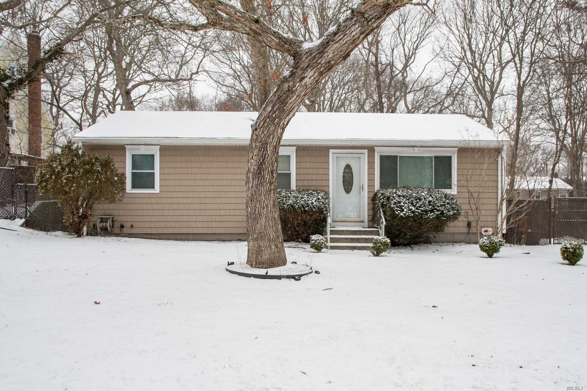 Nicely-Updated Ranch In The Tangiers Section Featuring New Carpets In Bedrooms, New Paint, New Flooring In Kitchen And More! Also Features Updated Laminate Flooring, Doors, Trim, Moldings, Siding And Some Windows. Home Also Boasts 4-Zone In-Ground Self-Draining Sprinklers, Fenced-In Private Yard And Full Basement W/ Plumbing For Additional Bath And/Or Kitchen. Well-Maintained Boiler W/ New Relay Box & Expansion Tank. Cesspool Was Just Pumped In Summer Of 2018.