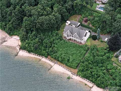 360 Feet Waterfront, With Beach. Gorgeous Views Of Cold Spring Harbor And The Long Island Sound. This Brian Shore Post Modern Home Offers A Great Open Floor Plan, Huge Master Bedroom, And Master Bath, On 2 Acres, Room For Pool. 