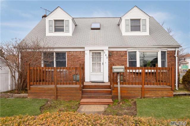 Beautiful Wideline Cape Just Minutes Away From Lirr, Dining & Shopping. First Floor Offers Large Living Rm & Open Kitchen/Dining Rm As Well As 2Brs & A Full Bath. Second Flr Features 3Brs & Full Bath. Partially Finished Basement. 1.5 Car Detached Garage & Front Deck. Roof 11 Yrs Old. Low Taxes Less Than $8K W/Basic Star.