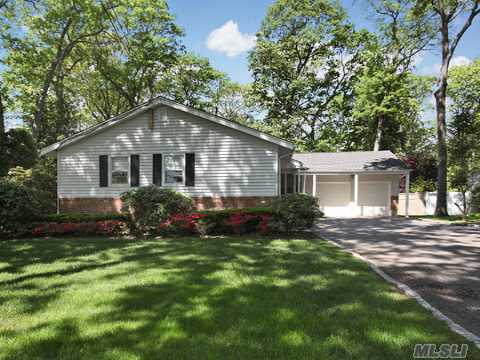 Syosset Beauty...Sprawling Ranch On Flat 1/2 Acre Low Low Taxes !!  So Many Updates.. Hardwood Flrs To Crown Moldings & Chair Rail. Top Of The Line Granite Gourmet Eik. Double Oven & Wine Fridge Overlooks Great Deck, For Entertaining, &Open Tranquil Yd. Fully Finished Almost 2000 Ft Basement. Great Play Area. Exceptional Storage   Berry Hill Elementary. Taxes W Star 12,671