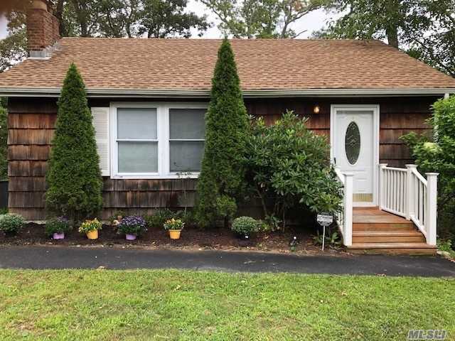 Adorable Cottage Minutes to Private Beach. Has Dry Basement for Storage and Laundry, Large Shed for added Storage, Paved Driveway and Walkway. Newer Heat, Windows and Roof. New lifeproof Flooring throughout. Large Deck. Brick Fireplace. Brand New Tiled Bath. Wow, low taxes! Rental Income Possibilities, Has Permit. New precast cesspool.