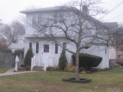 Fully Available-Unique 3 Br 2 Bath Colonial On O/S Property Nestled In North End Of Bethpage Super Large Eik, Spacious Open Layout. Nice Size Master Bedroom W/Walk In Closet. Full Basement W/Ose, Det 1.5 Car Garage-Sale Subject To 3rd Party Approval.