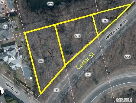 North Of Jericho Tpke,  Beginning 5 Feet North Of Wendy Rd. 3 Lots,  (849, 1348, 1353) Subdivided Into 3 Building Lots Of 10, 000 Sq Ft. Zoned Residential 'C'. Map In Office