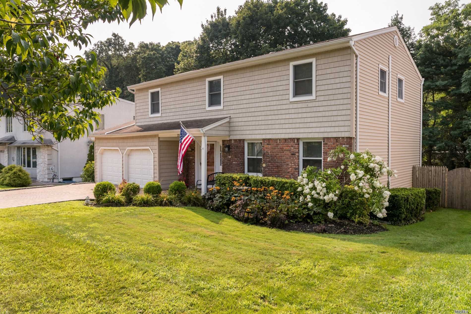 Large Bright and Airy Colonial, Home Features Grand Entry, Eik W/Granite Counter Top, Living Room, Dining Room, Recreation Room w/Panoramic Sliding Door to Rear. The 2nd Flr. Features 4 King Size Bedrooms & 2 Full Baths, Substantial Master Suite w/walk in closet, sitting area. Exterior Enhancements Include Immense Entertaining backyard w/Substantial Deck, In-Ground-Solar/Heated-Pool, Stone Patios, In-Ground-Sprinklers, Manicured Property w/2 car extra large garage w/storage room.