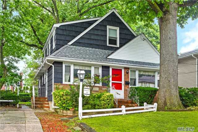 Charming Spacious Cape Located Within Minutes From Shops, Dining & The Lirr. Cape Features 3 Very Large Bedrooms & Partially Finished Basement W/Bar. Large Spacious Living Room & Formal Dining Room. Home Also Offers A Den & Enclosed Porch With Double Sided Fireplace. 2nd Floor Has Layout For A Second Full Bathroom.