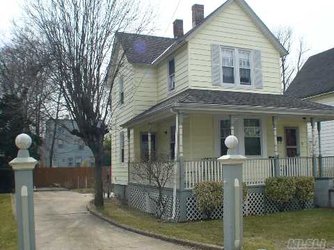 Charming Victorian W/New Wrap Around Porch. Entry Hall,Formal Lr W/Fireplace Mantle,Dining Rm,Large Eik W/Original Tin Ceiling. Hardwood And Wide Plank Floors. Chair Rail & Crown Moldings. Convenient Location.Close To Shopping,Beaches And Train.