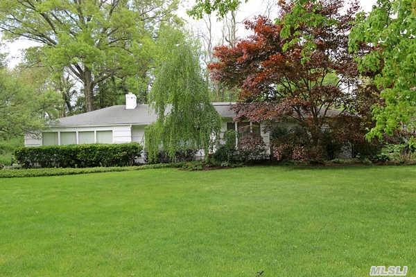 Elegance & Sophistication In The Heart Of Hunting Hill In Woodbury. This Prime Exp Ranch Is Situated On 1.1 Lush Acres. Sun Filled Eik, Dr, Fam Rm, & Lr W/Fp Which Leads To Lg Tranquil Master Br Suite W/Bath & Wic's. Additional Br W/Full Bath, Br, Hall Bath W/Jacuzzi, Full Bsmt, Part Fin, Playroom, Anderson Windows, Cac, Hrdwd Flrs, Syosset Sd.