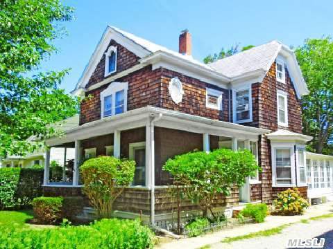 1870S Village Classic, Just Blocks To The Historic Harborfront, Restaurants, Shops, And Nyc Transportation. Many Period Details: High Ceilings, Pocket Doors, Wood Floors, Porches. Sunny Bay-Windowed Living Room Flows To Dining Room And Spacious Eat-In Kitchen. Deck Overlooks Delightful Flower Gardens And Small Barn Suitable For A Studio.  Added Bonus: Legal 2-Family.