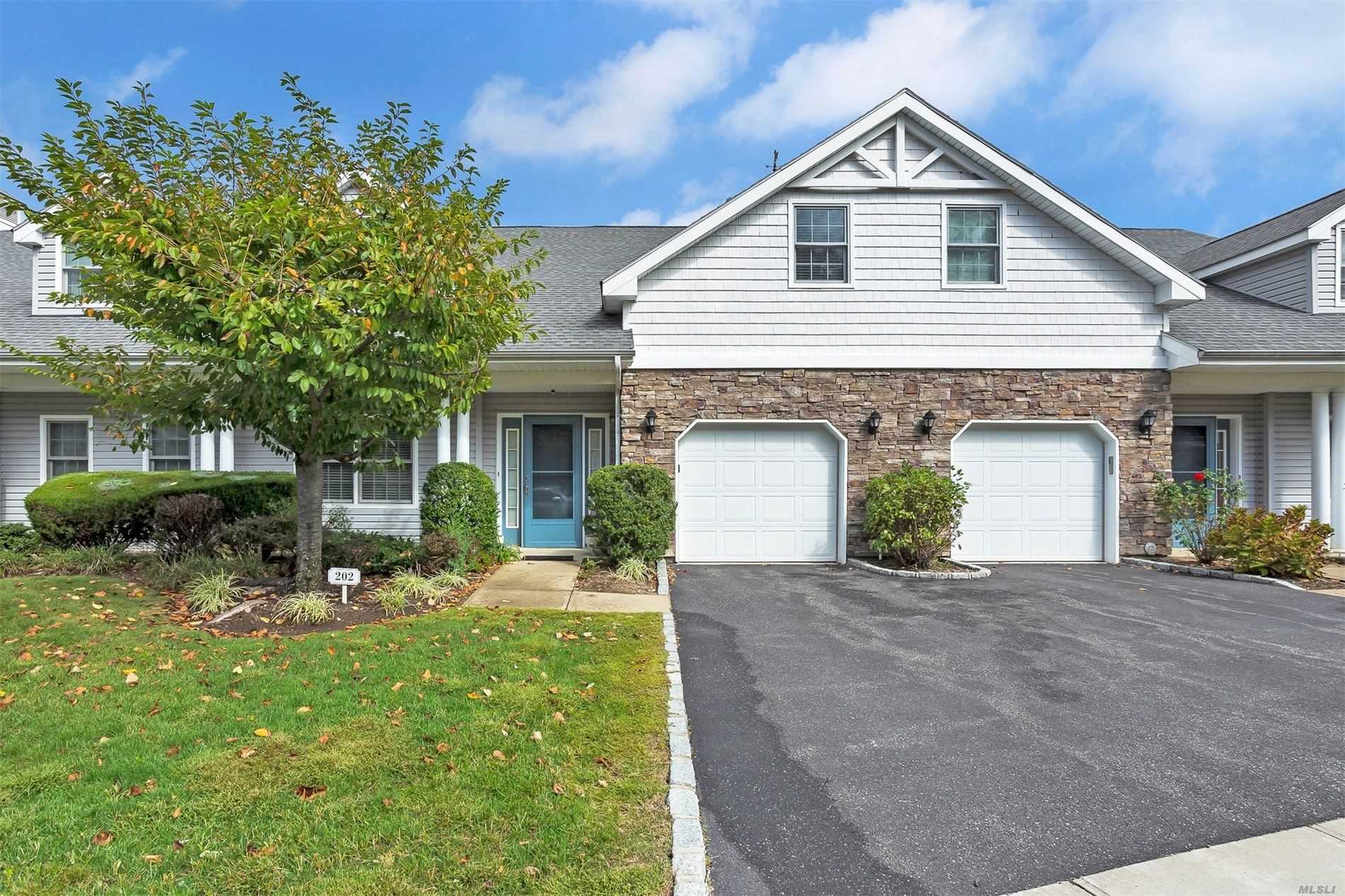 Sought after New Englander Model features 4 Bedrms 3 Full Bth many upgrades. O&rsquo;sized Ensuite Master on Main Flr + Add&rsquo;l Bedrm/Bth. Open Liv&rsquo;g rm/Dr/Kitchen w/Vaulted Ceilings;Hardwd Floors, Sliders to Stone Patio; 2 Add&rsquo;l Spacious Bedrms & Full Bth on 2nd Flr. w/open loft area/den. One Car Garage