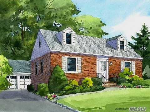 Build Your Dream Home In This Quiet & Desirable Cul-De-Sac In The Village Of Great Neck. Beautiful Flat 57X135 Lot Size Property.Walk To Parks & Worship.