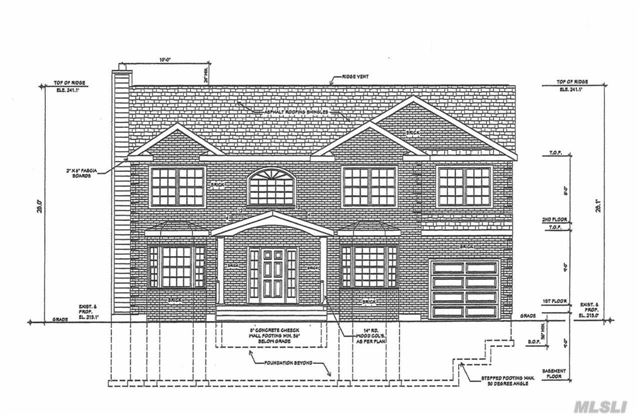 To Be Built ! Beautiful New Construction In Syosset Groves With Brick Face. 5 Bedrooms, 4 Baths With Hardwood Floors. 9&rsquo; Ceiling On 1st Fl With Kitchen, Lvg Rm, Dining Rm, And Family Rm W Gas Fireplace. Master Suite With Large Walk In Closets, Master Bath W/ Jacuzzi Tub. 9&rsquo; Basement Ceiling W/Ose. Laundry On 2nd Fl. Time To Customize Is Now ! Wont Last!!