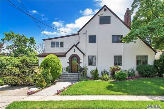 Bright, Sunny, Traditional, 3 Bedroom Tudor On Quiet Street. Spacious Rooms, Living Room W/Fpl And Adjacent Den, Formal Dining Room, Attached Garage Plus A 2nd Det Garage. Bright Sunroom Leads To A Rear Patio And Private Yard, Ductless Ac System In Each Room. Close To Lirr, Shops And Schools.