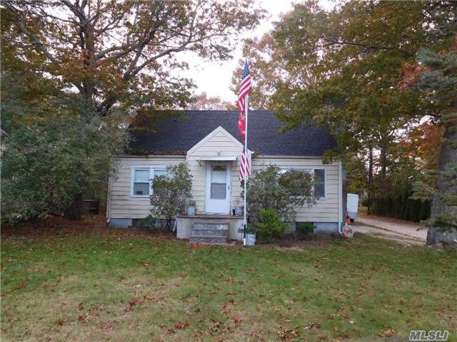 Country Cape. Needs Tlc. 5 Brs, 2 Baths, Living Room With Fireplace, Kitchen, Dining Area & Family Room. Full Basement. Detached 1 Car Garage. Deeded Water Rights.