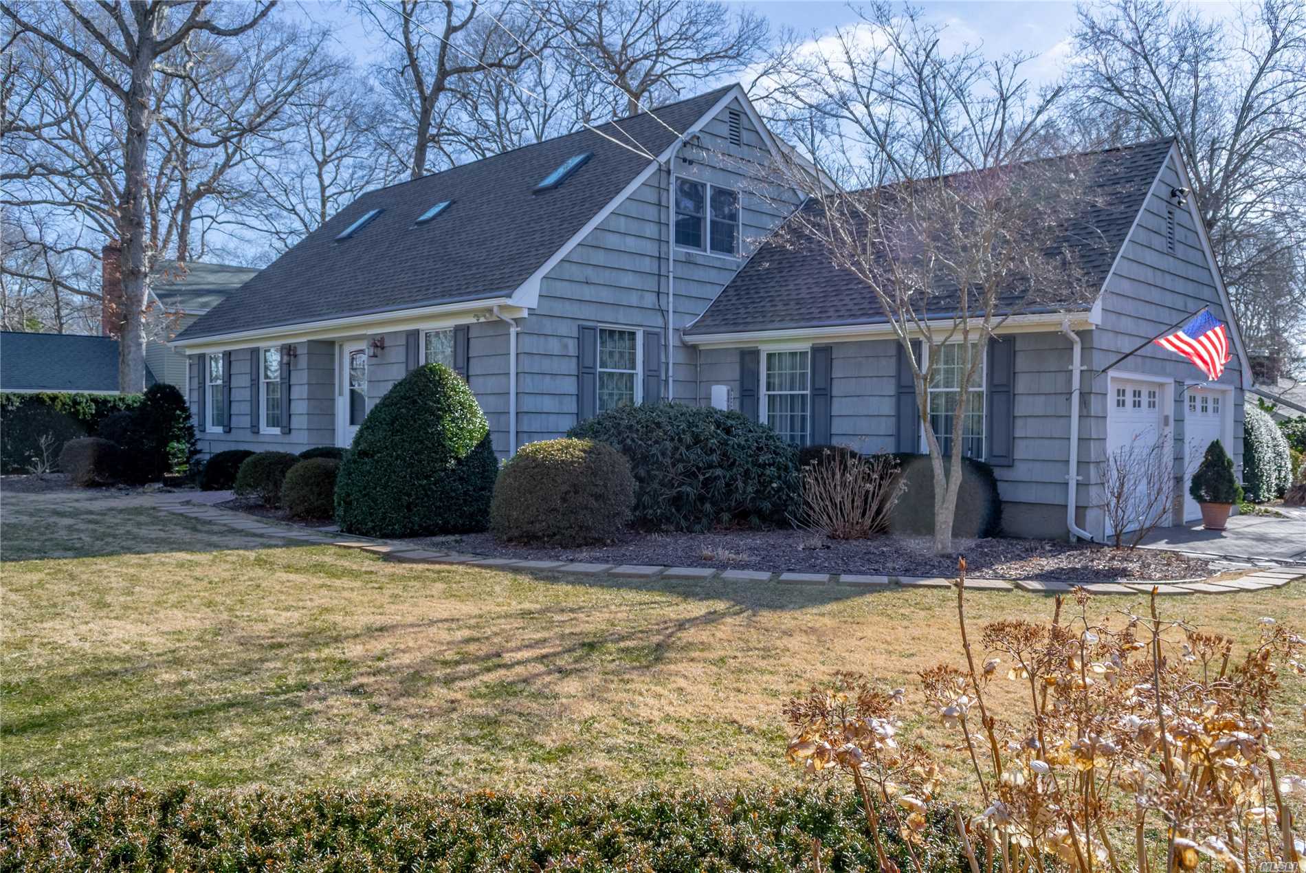 Baywoods! Deeded Bay Beach And Deeded Boat Slip! Landscaped Cape For Privacy. 4 Bedrooms, 2 Baths, Formal Living Room,  Formal Dining Room, Family Room With Fireplace And Eat In Kitchen. Inground Pool With New Deck Around It. Full Basement And 2.5 Car Garage.